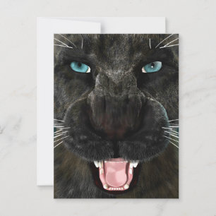 Grote Katachtige Zwarte Panter Briefkaart