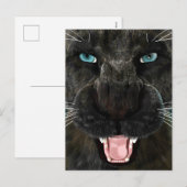 Grote Katachtige Zwarte Panter Feestdagenkaart (Voorkant / Achterkant)