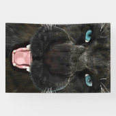 Grote Katachtige Zwarte Panter Spandoek (Horizontaal)
