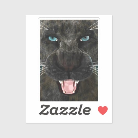 Grote Katachtige Zwarte Panter Sticker (Vel)