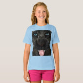 Grote Katachtige Zwarte Panter T-shirt (Voorkant volledig)