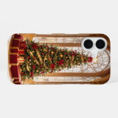 Grote Kathedraal Kerstboom iPhone 16 Hoesje (Achterkant horizontaal)