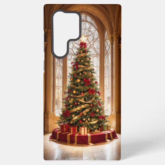 Grote Kathedraal Kerstboom Samsung Galaxy Hoesje (Achterkant)