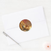 Grote katten - 6 ronde sticker (Envelop)