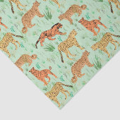 Grote katten in de gras tissuepapier (Detail)