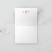 Grote katten knuffelen met harten roze en grijs bedankkaart (Binnen)