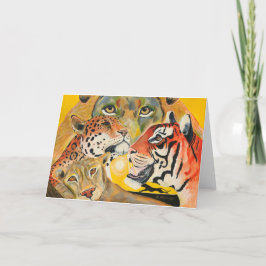 Grote katten ontwerpen feestdagen kaart