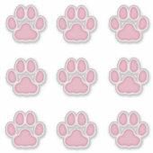 Grote kattenschilderafdrukken Pimk Animal Tracks-k Sticker (Voorkant)