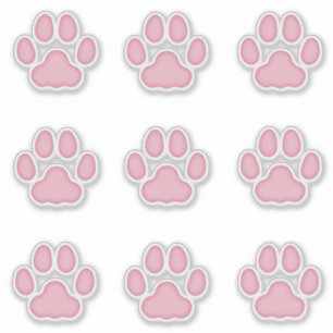 Grote kattenschilderafdrukken Pimk Animal Tracks-k Sticker