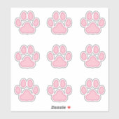 Grote kattenschilderafdrukken Pimk Animal Tracks-k Sticker (Vel)