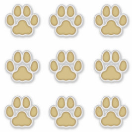 Grote kattenverf drukt de dieren de kogels sticker