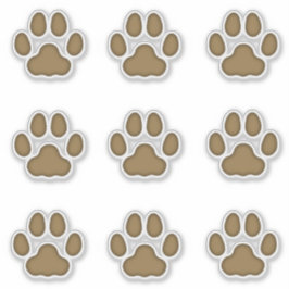 Grote kattenverf drukt donkerdiersporen sticker