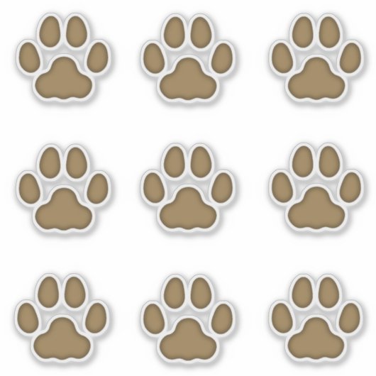Grote kattenverf drukt donkerdiersporen sticker (Voorkant)