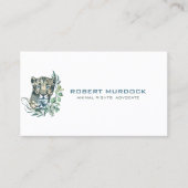 Grote kattenwilde dierenillustratie visitekaartje (Voorkant)