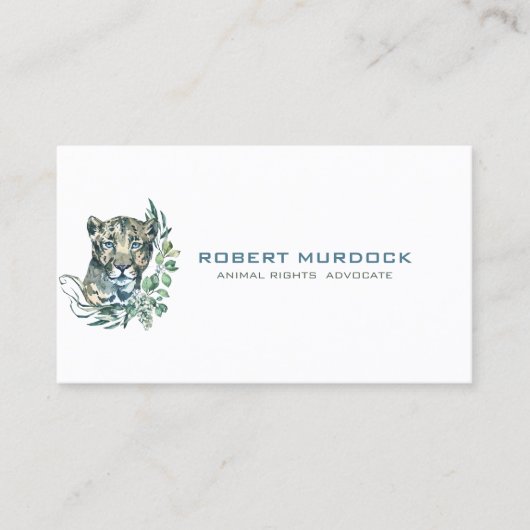 Grote kattenwilde dierenillustratie visitekaartje (Voorkant)