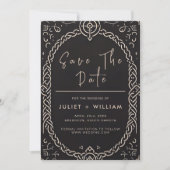 Grote Keltische Nordic middeleeuwse Scroll Viking  Save The Date (Voorkant)