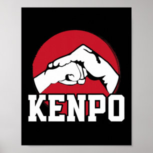 Grote Kenpo Karate Fist Ontwerp Japanse Martial Ar Poster