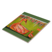 Grote keramische foto-tegel (6 inch) met kofferopp tegeltje (Zijkant)