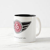 Grote keramische mok met rode MCR-logo (Voorkant rechts)