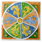 Grote keramische tegel in Siciliaanse stijl "Erice Tegeltje (Voorkant)