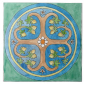 Grote keramische tegel in Siciliaanse stijl "Lemon Tegeltje (Voorkant)