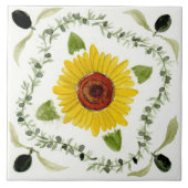 Grote keramische tegel in Siciliaanse stijl "Zonne Tegeltje (Voorkant)