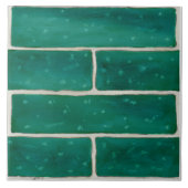 Grote keramische tegel met faux brick-ontwerp in g tegeltje (Voorkant)