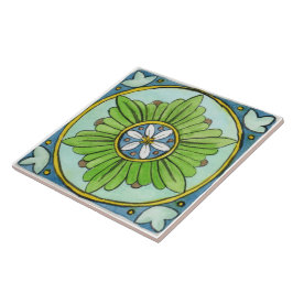 Grote keramische tegel op Sicilië geïnspireerde "M Tegeltje