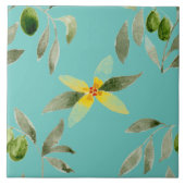 Grote keramische tegel Sicilië-geïnspireerde "Oliv Tegeltje (Voorkant)