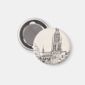 Grote Kerk Breda Cityscape Nederland Magneet (Voorkant / Achterkant)