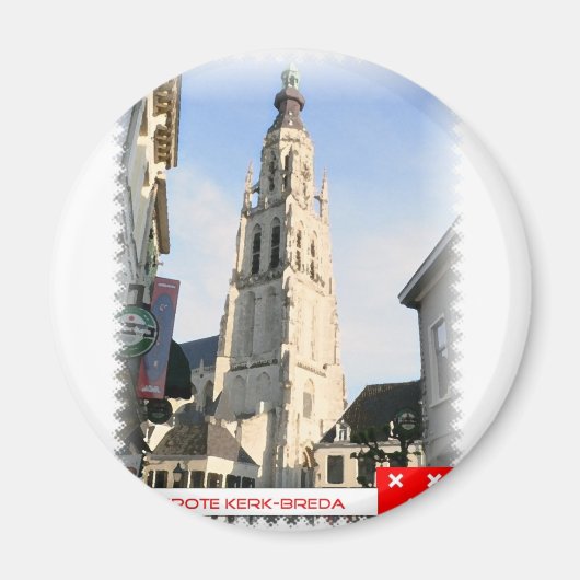 Grote Kerk, Breda, Nederland Magneet (Voorkant)