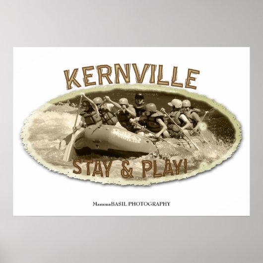 Grote Kernville River Rafting Poster! Poster (Voorkant)