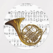 Grote Kerst Bladmuziek & Instrumenten Labels (Design 2)