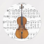 Grote Kerst Bladmuziek & Instrumenten Labels (Design 1)