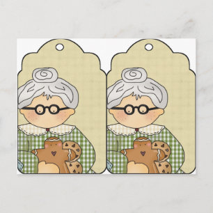 Grote Kerst Cookie Labels Feestdagenkaart