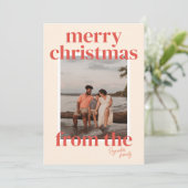 Grote Kerst Groet Foto Kaart (Staand voorkant)