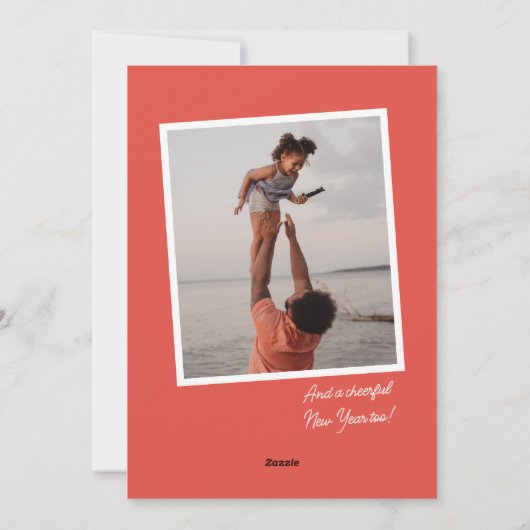 Grote Kerst Groet Foto Kaart (Achterkant)