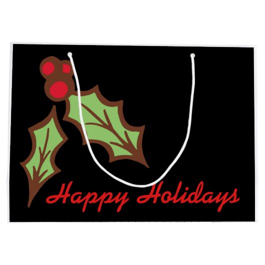 Grote Kerst-Hulst Cadeautas (Achterkant)