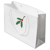 Grote kerst hulstcadeautas groot cadeauzakje (Achterkant Gekanteld)