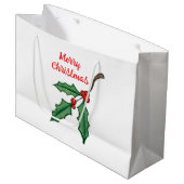 Grote kerst hulstcadeautas groot cadeauzakje (Voorkant Gekanteld)