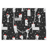 Grote Kerst Katten Gift Bag Groot Cadeauzakje (Voorkant)