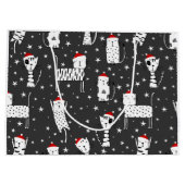 Grote Kerst Katten Gift Bag Groot Cadeauzakje (Achterkant)