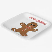 Grote kerst met koekjesbrood papieren bordje (Gebogen)