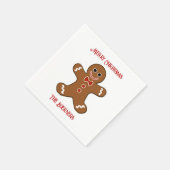 Grote kerst met koekjesbrood servet (Hoek)