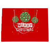 Grote Kerst Ornament Gift Bag Groot Cadeauzakje (Voorkant)