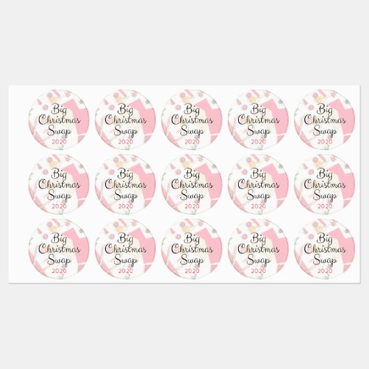 Grote kerst swap envelop / Kaart Stickers (Vel)