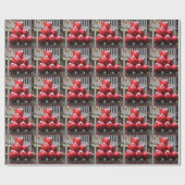 Grote kerstbal Ornamenten in NYC Cadeaupapier (Vlak)