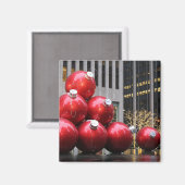 Grote kerstbal Ornamenten in NYC Magneet (Voorkant / Achterkant)