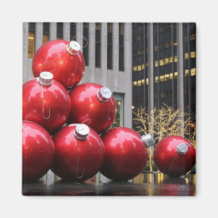 Grote kerstbal Ornamenten in NYC Magneet