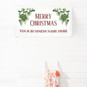 Grote kerstbanner met sneeuw bedekte pinecones spandoek (Insitu)